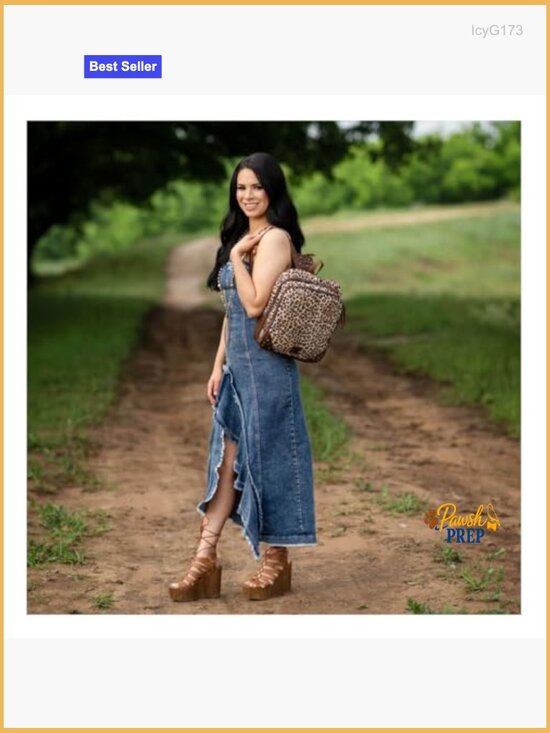 Genuine Leather Mini Leopard Print Backpack with Laptop Pocket main image 6